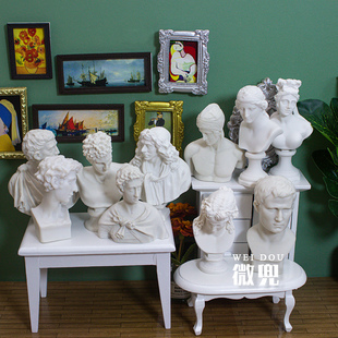 迷你食玩石膏像娃娃屋微缩艺术雕像模型bjd家居摆件ob11美术道具