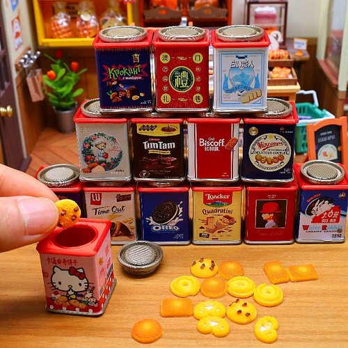微缩食玩bjd卡通迷你饼干罐