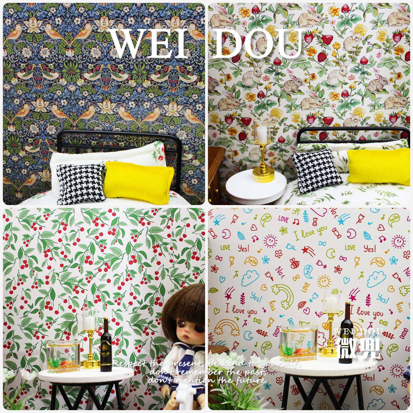 不干胶卡通12分微缩娃屋