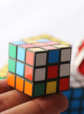 娃屋迷你仿真三阶魔方微缩食玩小物件bjd玩具模型dollhouse道具