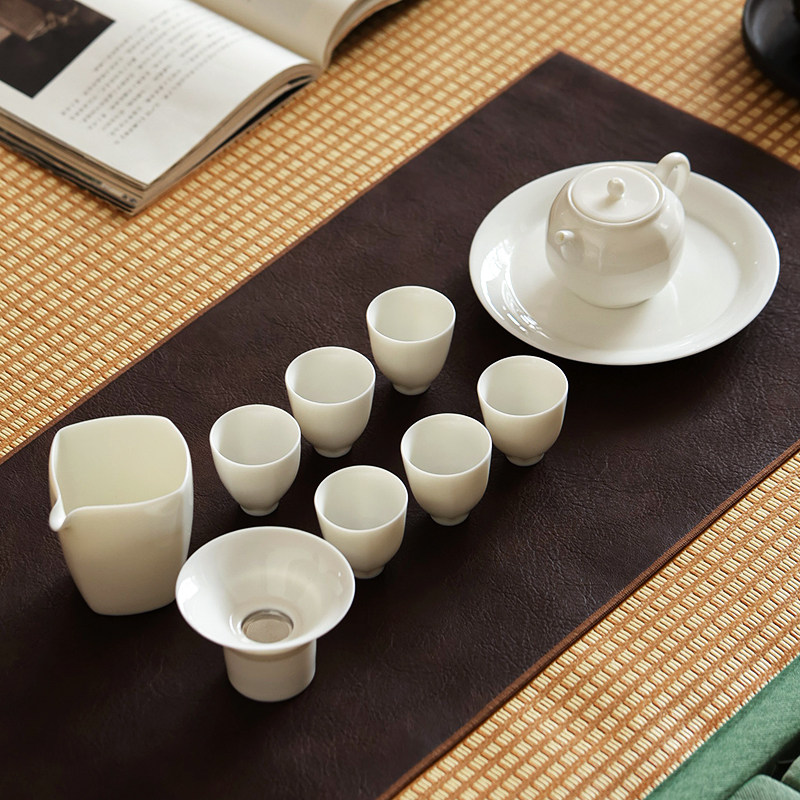 觅白羊脂玉功夫茶具茶壶茶杯套装图片