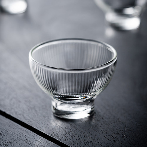 竖纹品茗杯耐热玻璃小茶杯