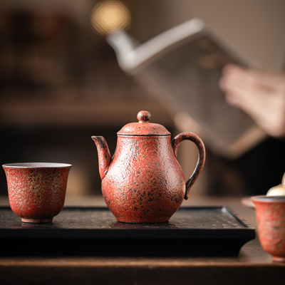 尚器满山红高潘壶中式陶瓷泡茶壶粗陶急须壶家用单个功夫茶具复古