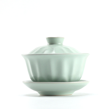 正品汝窑泡茶杯冰裂功夫茶具盖碗1