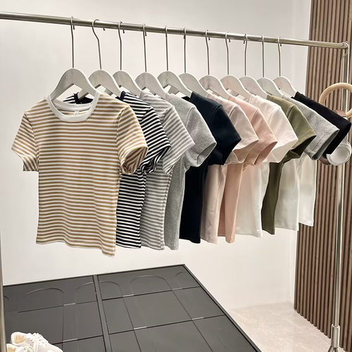 女装圆领短T恤短袖迷你T修身打底百搭辣妹25春夏新款m474410