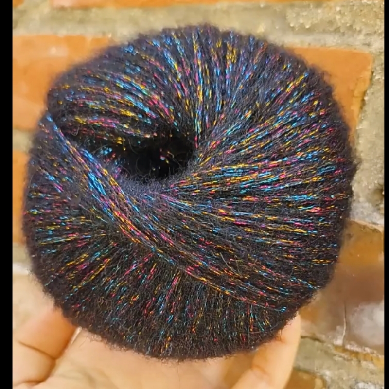 发光五彩亮丝闪光毛线线