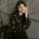 设计感小众复古港风轻熟法式 大码 新款 女春秋装 上衣 胖妹妹蝴蝶衬衫