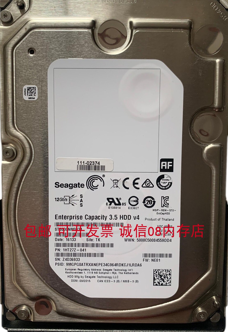 7.2K3.5111-02374存储硬盘