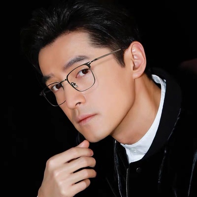 胡歌同款眼镜商务休闲正装眼镜眉毛镜框纯钛超轻镜框可配近视度数