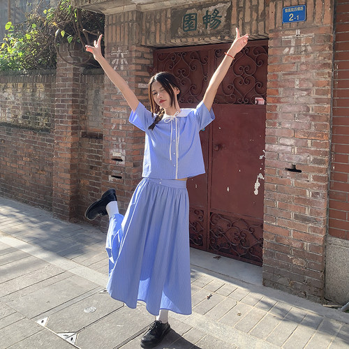 Punkhoo海军领学院风两件套