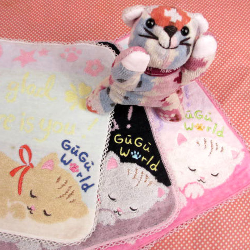 老大小手绢猫猫方巾可爱