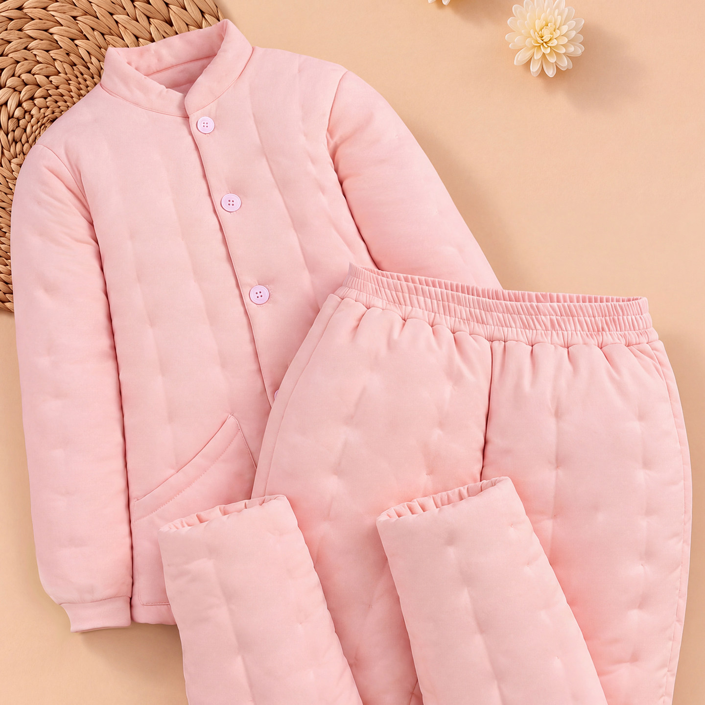 纯棉花手工女士棉衣棉裤套装加厚冬季保暖棉服棉袄妈妈款居家外穿