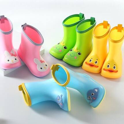 鲍雨儿童雨鞋男女宝宝中筒雨靴婴幼儿1-6岁小孩水鞋胶鞋童鞋
