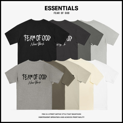 ESSENTIALS复线FEAR OF GOD短袖T恤男女纽约限定美式街头宽松纯棉