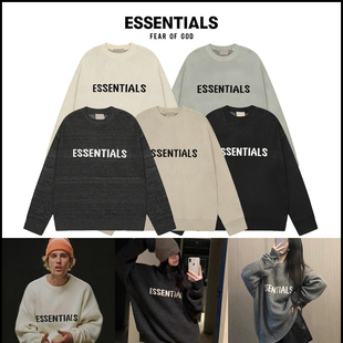 ESSENTIALS复线FOG圆领针织衫 字母潮牌毛衣 男女情侣加厚宽松美式