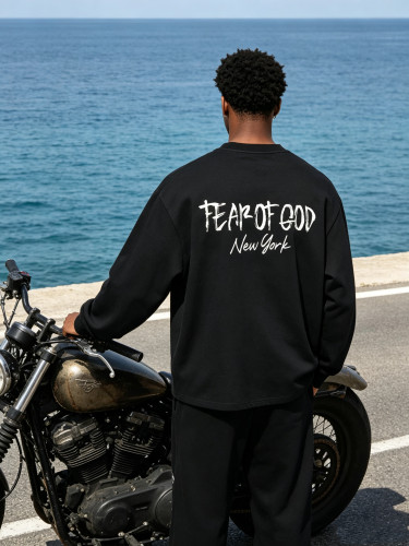 ESSENTIALS复线FEAR OF GOD长袖t恤男女纽约限定美式街头宽松纯棉
