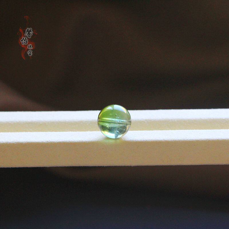近全净体水绿碧玺单珠散珠12.4 12.5MM玻璃体多宝手链配珠