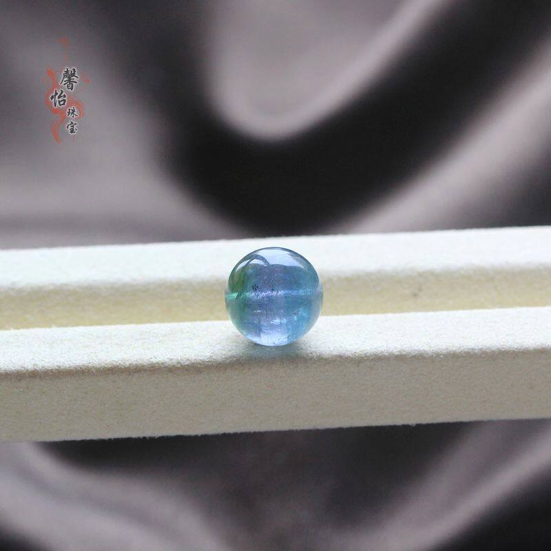 紫蓝绿三色西瓜碧玺单珠散珠11.8 12MM玻璃体多宝手链DIY配珠