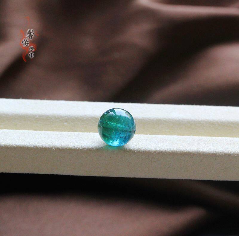蓝碧玺单珠散珠11.8 12MM玻璃体多宝手链项链DIY配珠