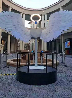 网红打卡欧式天使发光景区