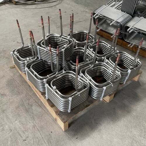 工业冷水机3P5P10P匹厂家304方形不锈钢制冷盘管蒸发器换热冷却器