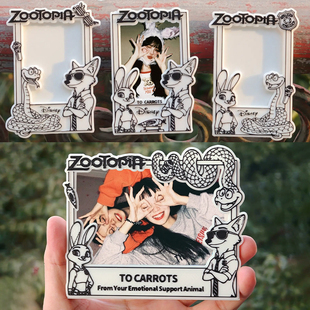 疯狂动物城拍立得相框wide相纸冰箱贴磁吸办公桌装饰