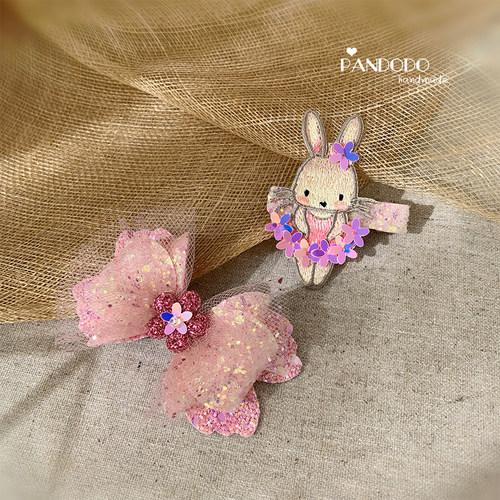 pandodo手作原创儿童小兔子发饰