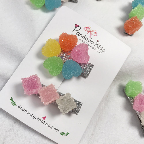 pandodo原创手作可爱儿童发夹