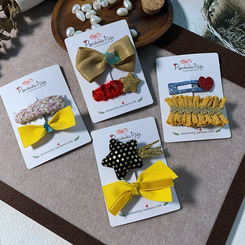 秋冬新款 儿童发夹 爱心 波点 星星 可爱元素集合