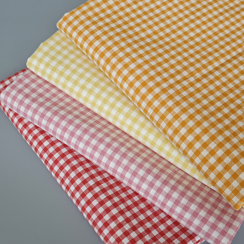 水洗棉布料色织格子纯棉布料亲肤可做服装床品门帘等全店满20包邮 - 封面