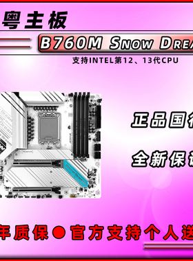 精粤 全新B760M Snow Dream雪之梦台式机电脑白色主板（WIF蓝牙）