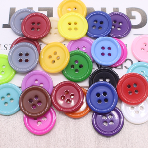 树脂四眼细边糖果色纽扣 扣子儿童手工贴画钮扣衬衫扣开衫童装扣