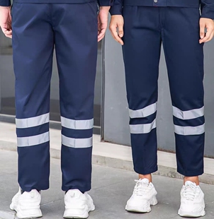 双反光条男女工装裤春夏薄款路政施工环卫园林宽松夜间工作服裤子