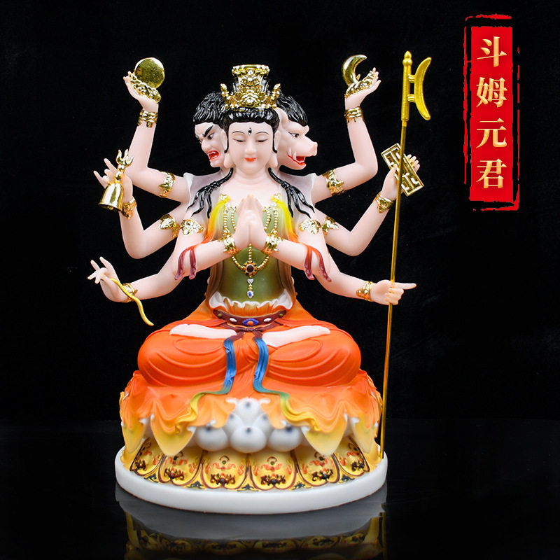 斗姆元君神像家用供奉汉白玉摆件