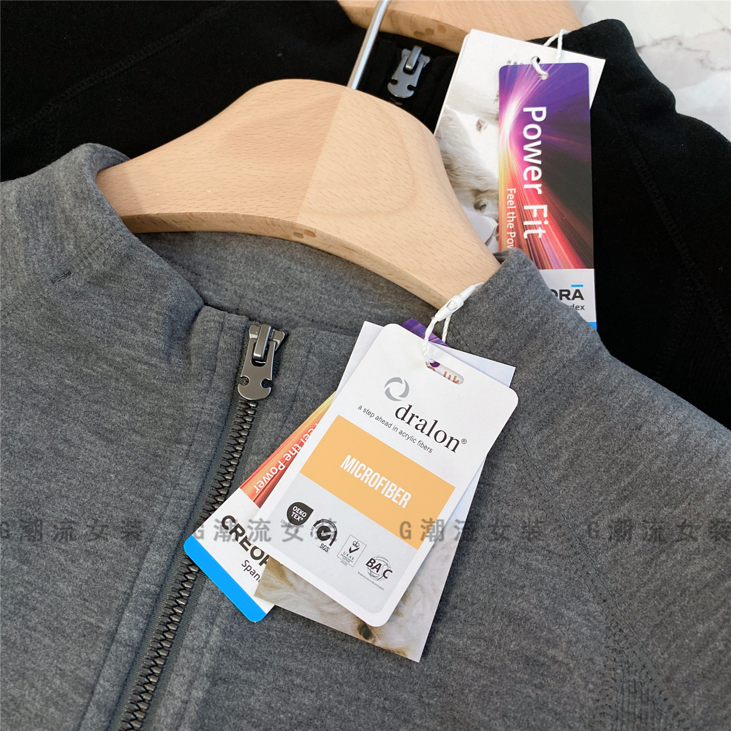 高品质德绒双面磨毛保暖立领LU风拉链山羊绒内搭卫衣打底衫女秋冬