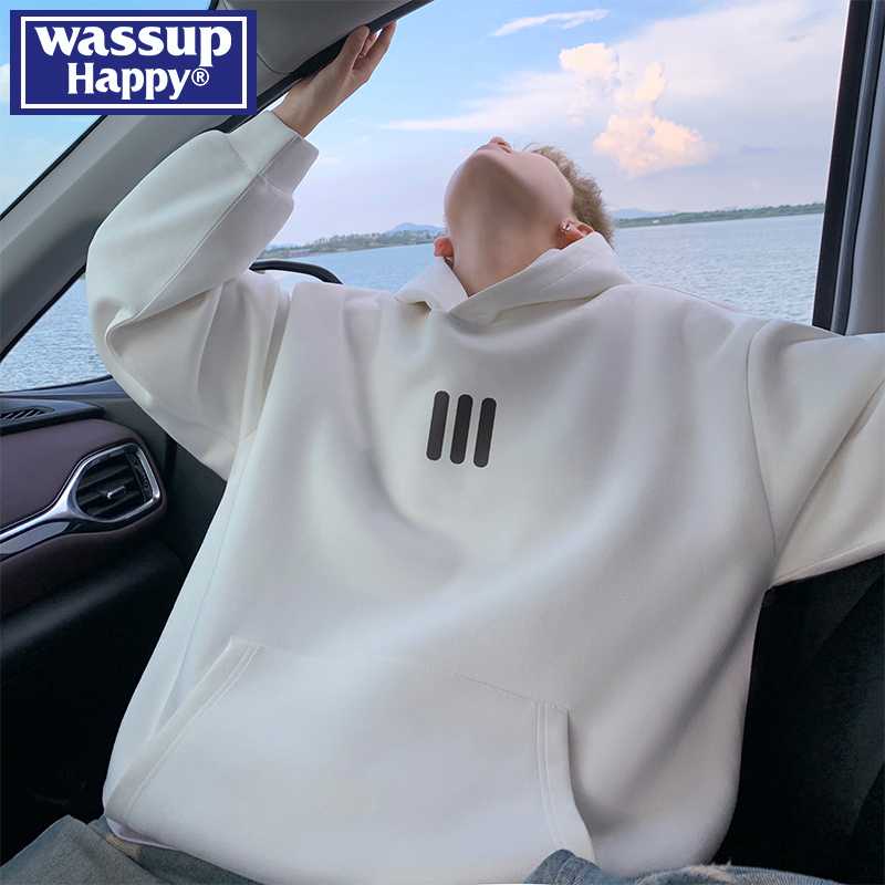wassuphappy潮流休闲卫衣男