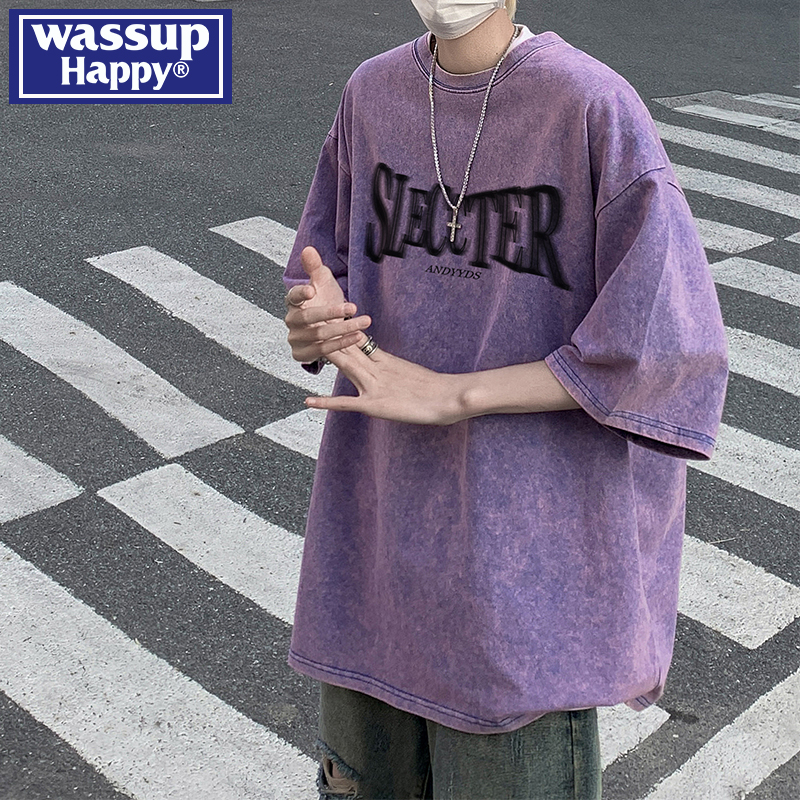 WASSUPHAPPY水洗短袖t恤男