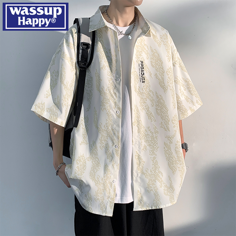 WASSUPHAPPY短袖衬衫男