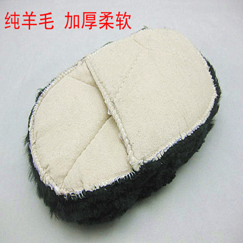 纯羊毛擦鞋手套上光擦皮具护理清洁布抛光手套擦鞋布去污擦鞋刷子