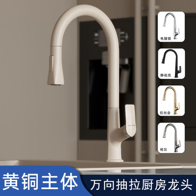 可抽拉式伸缩洗碗池冷热水龙头