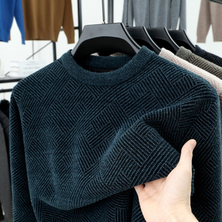 正品保罗冬季男士雪尼尔保暖针织线衣一体绒毛衣男加绒圆领打底衫,男装,针织衫/毛衣,淘宝优惠券,粉丝福利购,淘宝优惠卷