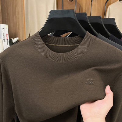 薄款圆领男士羊毛衫超细精纺可机洗羊绒打底衫濮院高端毛衣