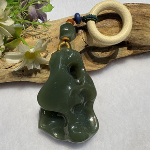 和田玉析木河磨玉原石吊坠挂件手把件手镯手链手串原料摆件岫玉