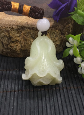 手把件吊坠黄白老玉