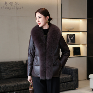 真皮羽绒服女短款2025冬装新款