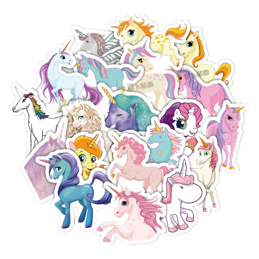 小马宝莉电脑贴旅行汽车手机壳贴纸行李箱拉杆箱防水卡通贴纸33张