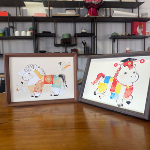 马上有喜国潮文创宣纸卡纸A4加厚装画框软卡纸半生熟手写空白书法