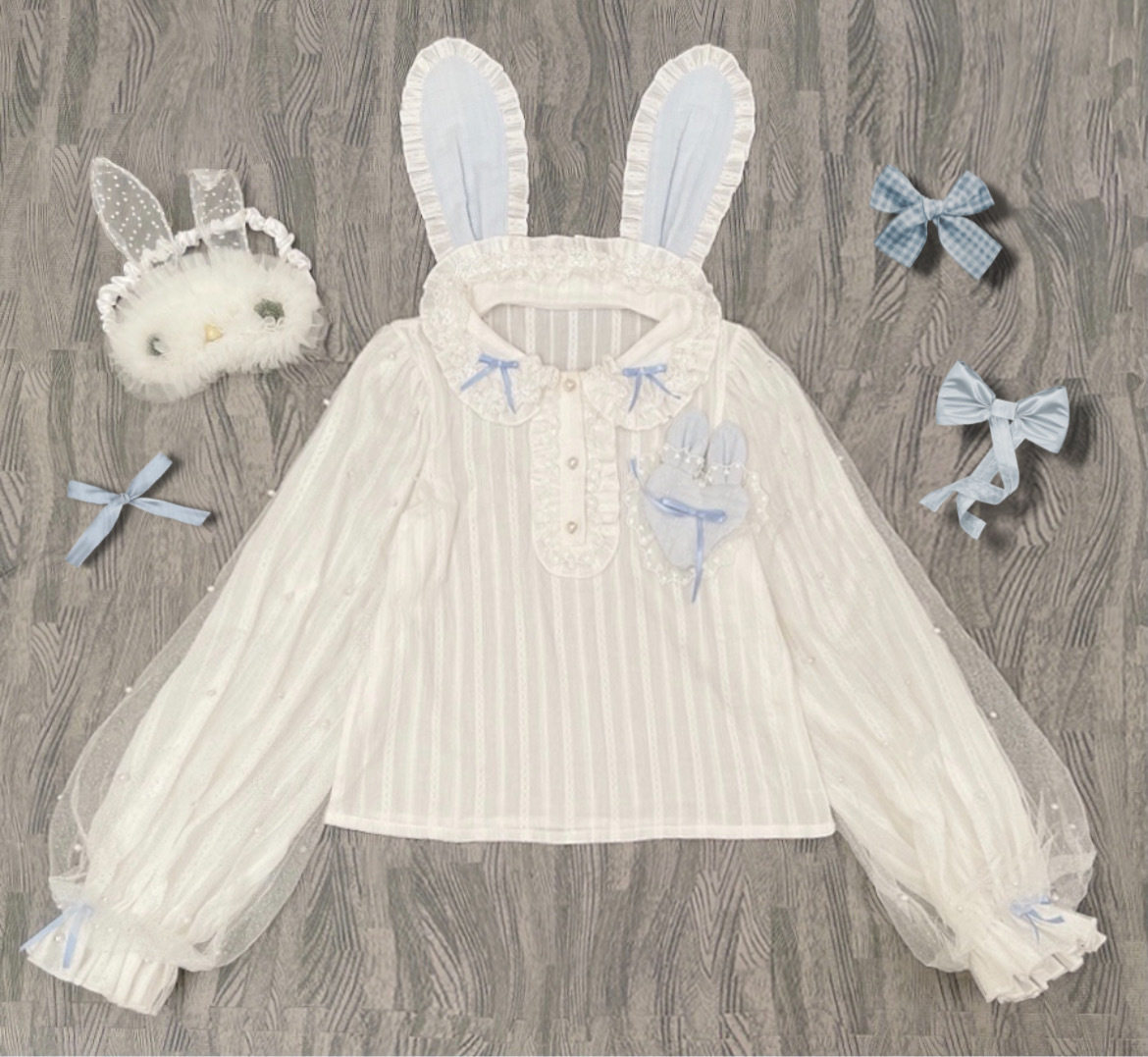 原创洛丽塔lolita兔兔爱丽丝泡泡袖百搭上衣长袖短袖内搭罩衫夏装|msdalam kategori Butik wanita / wanita, baju lace/baju chiffon - dari Buy2taobao.com untuk memberikan perkhidmatan ejen Taobao profesional membeli