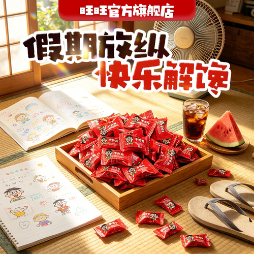 旺旺旺仔牛奶糖假期出游蜜月旅行