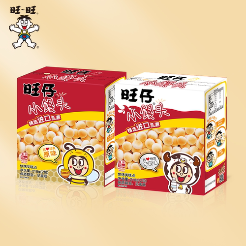 旺旺饼干小零食旺仔小馒头妈妈经典原味特浓牛奶盒装零食点心